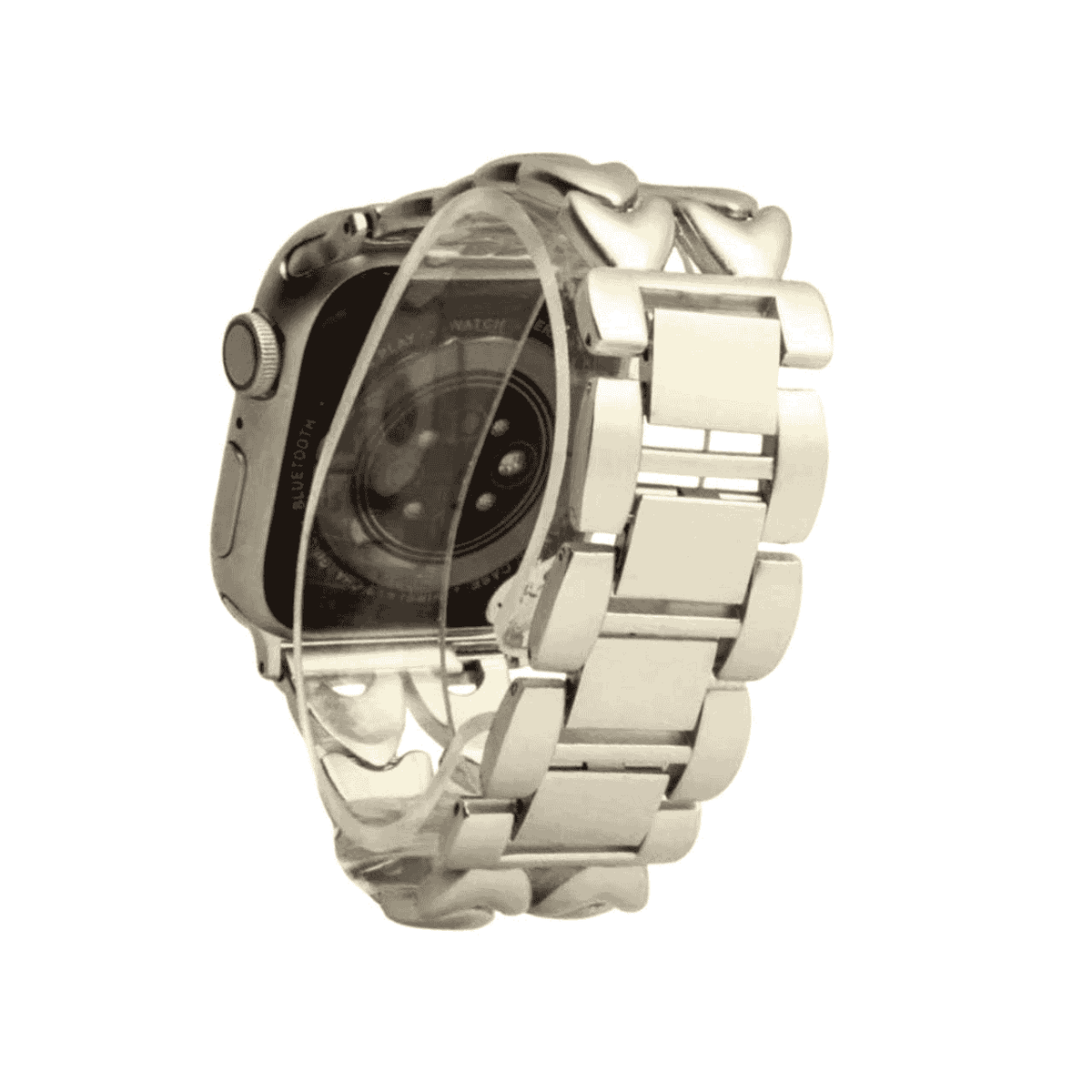 correa para Apple Watch metálica doble corazón - Eva Joyería