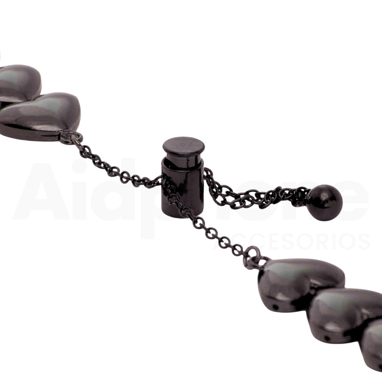 Pulso Cadena Corazones Negro para Apple Watch - Aidphone accesorios