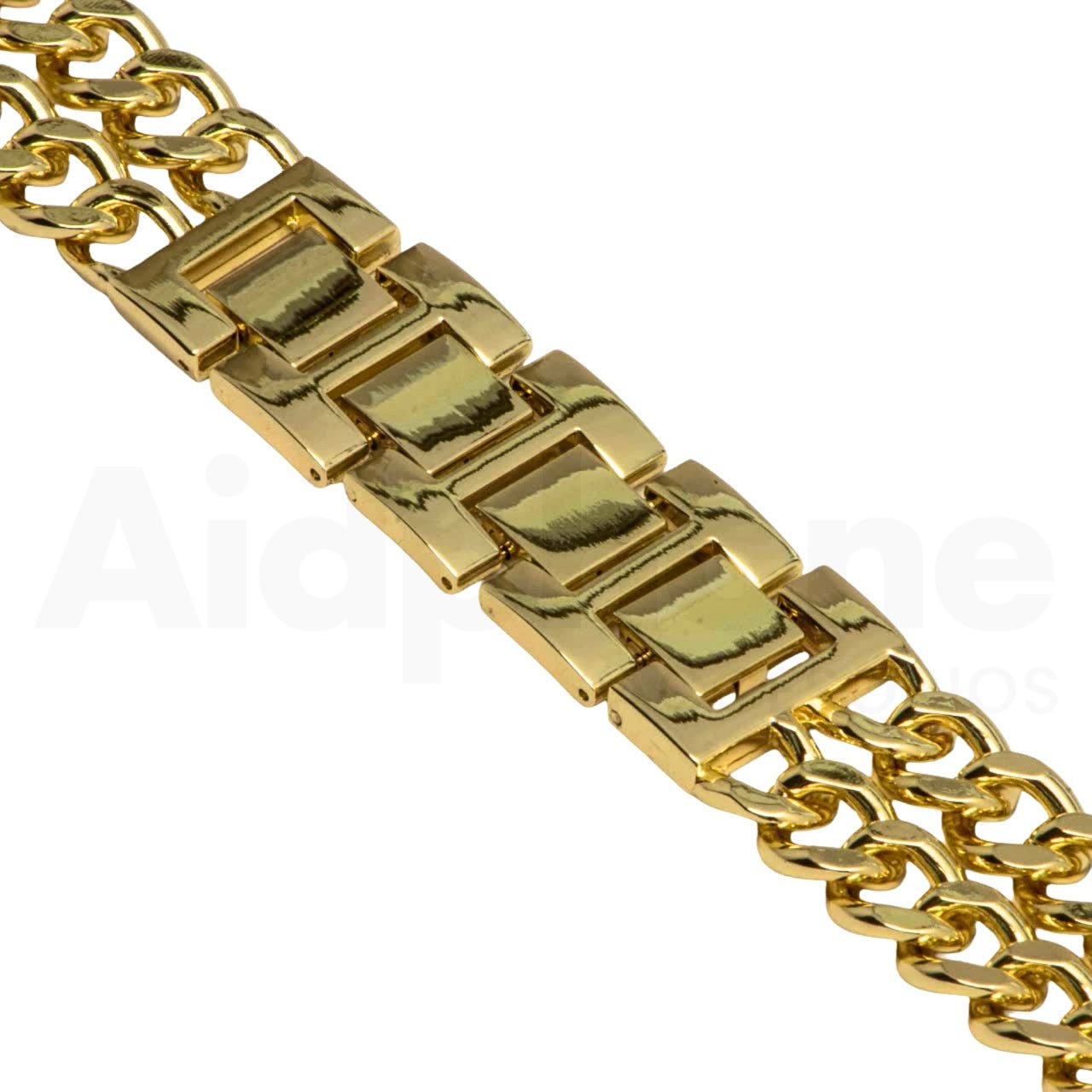 Pulso Cubana Doble Dorado para Apple Watch - Aidphone accesorios
