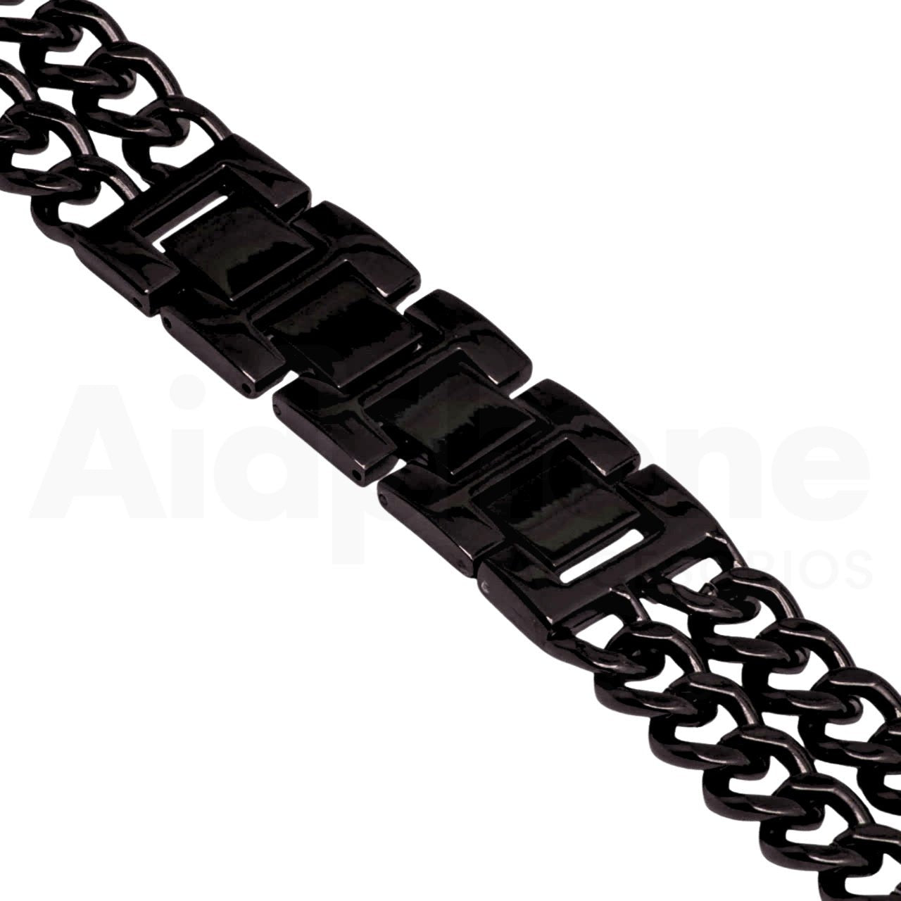 Pulso Cubana Doble Negro para Apple Watch - Aidphone accesorios