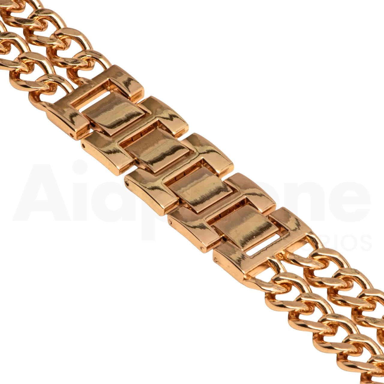 Pulso Metal Cubana Doble Oro Rosa para Apple Watch - Aidphone accesorios