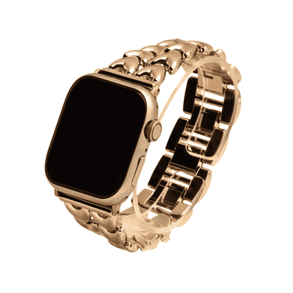 correa para Apple Watch metálica doble corazón - Eva Joyería