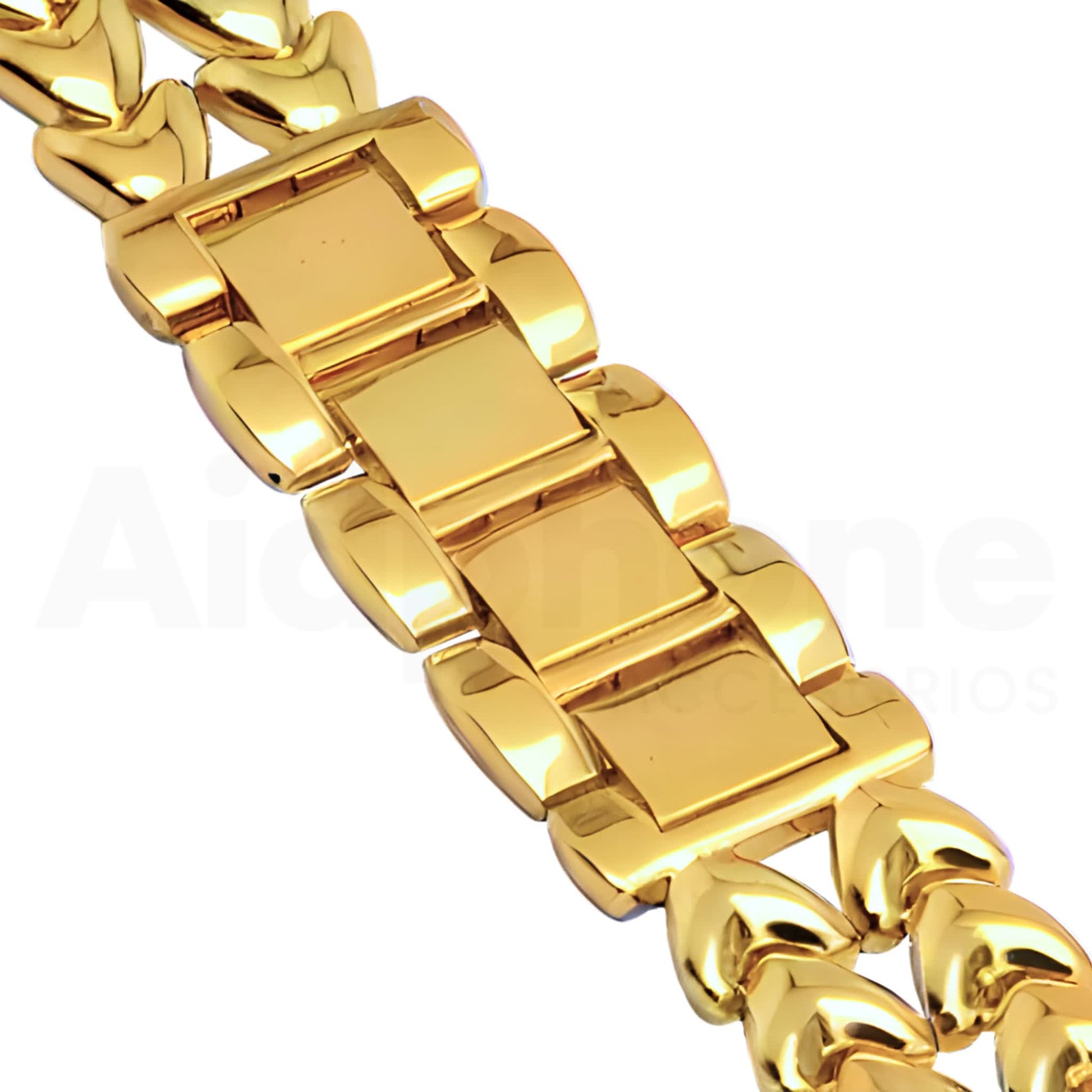 Pulso Cadena Corazón Doble Dorado para Apple Watch - Aidphone accesorios