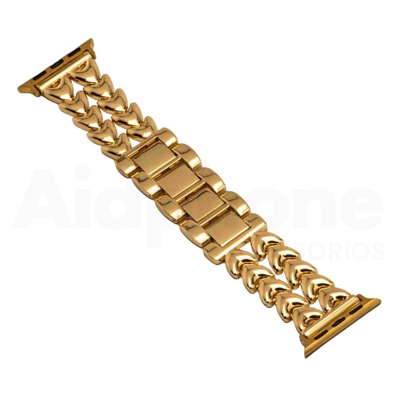 Pulso Cadena Corazón Doble Dorado para Apple Watch - Aidphone accesorios