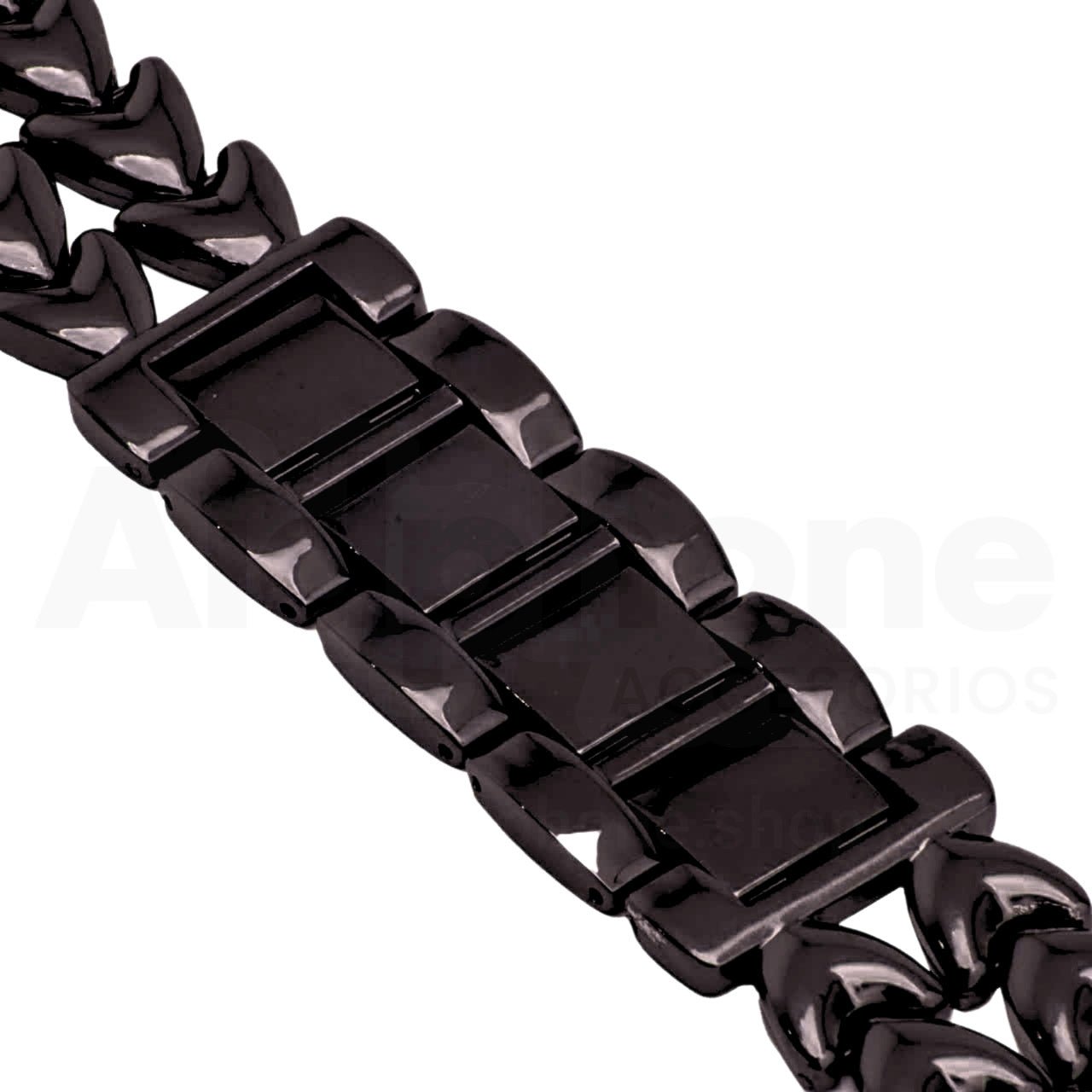 Pulso Cadena Corazón Doble Negro para Apple Watch - Aidphone accesorios