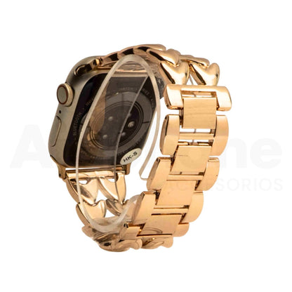 Pulso Cadena Corazón Doble Oro Rosa para Apple Watch - Aidphone accesorios