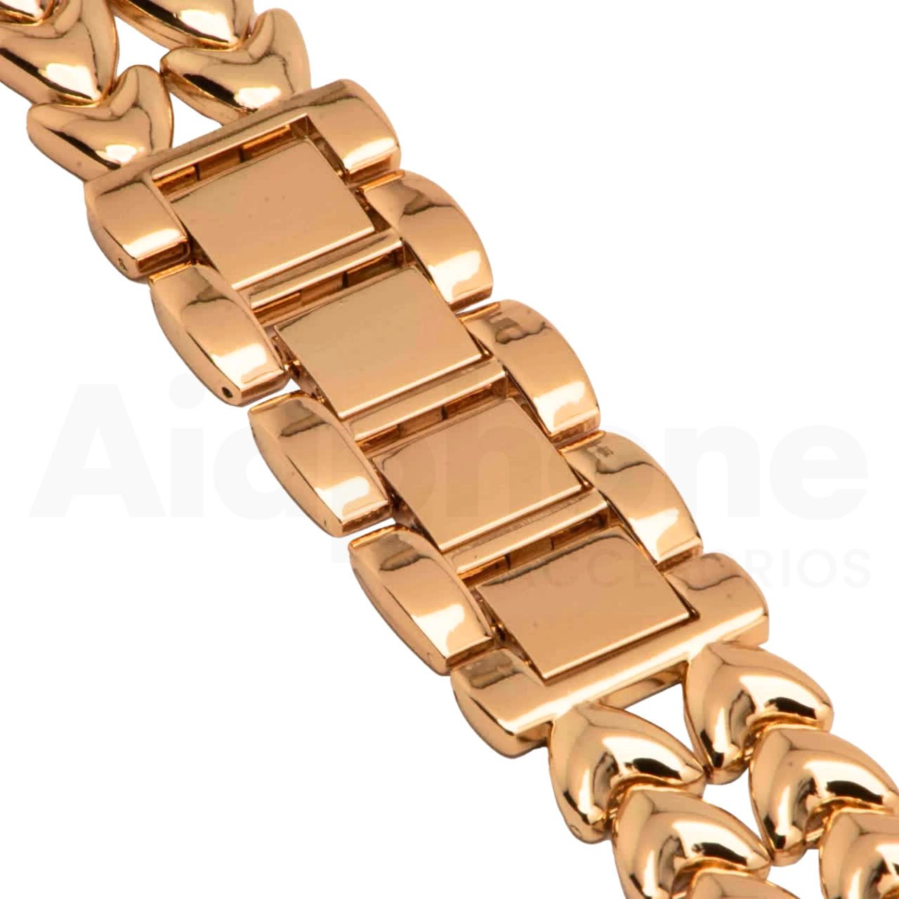 Pulso Cadena Corazón Doble Oro Rosa para Apple Watch - Aidphone accesorios