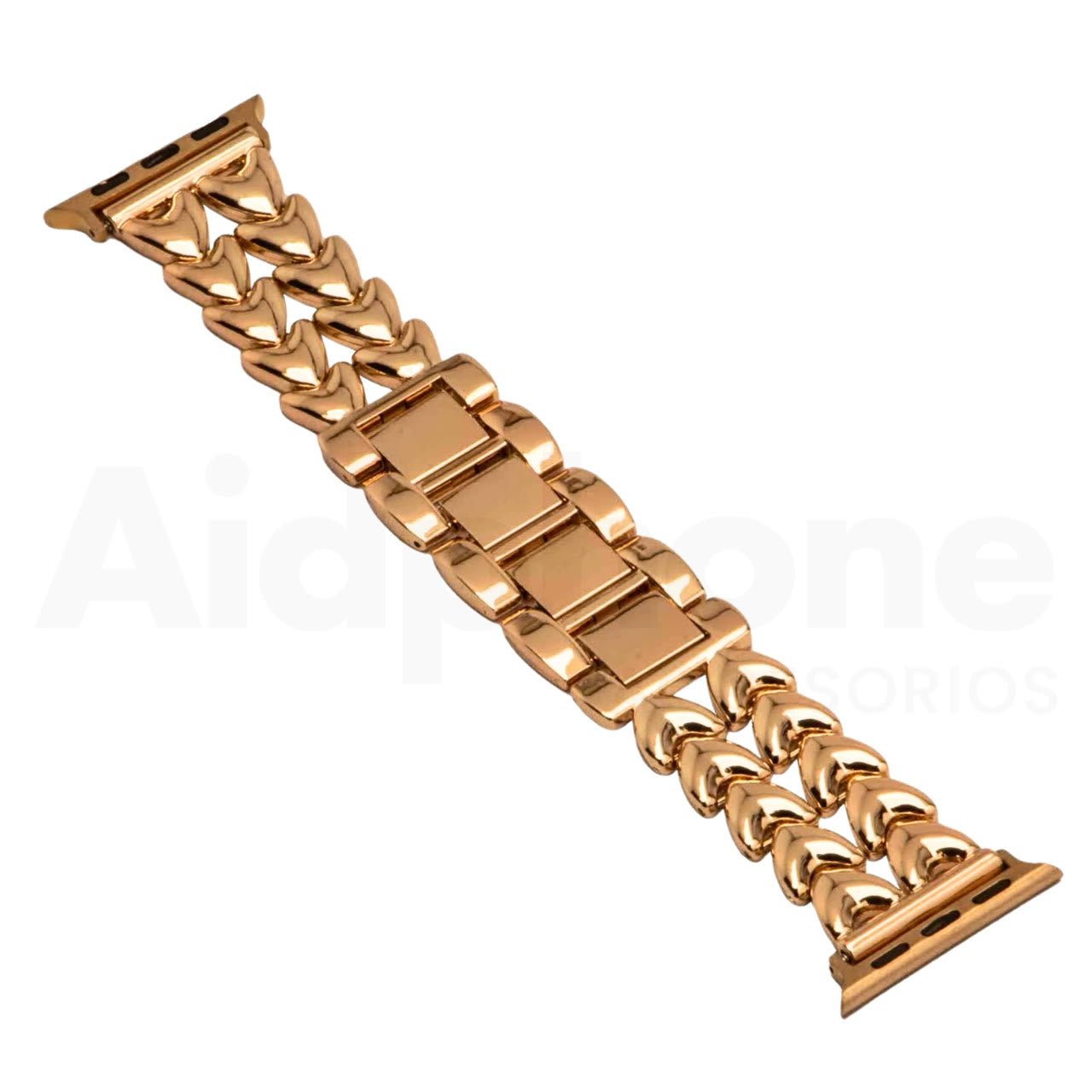 Pulso Cadena Corazón Doble Oro Rosa para Apple Watch - Aidphone accesorios