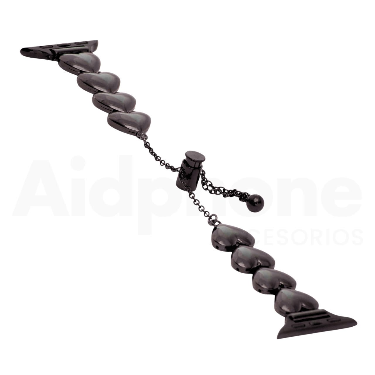 Pulso Cadena Corazones Negro para Apple Watch - Aidphone accesorios