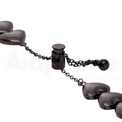 Pulso Cadena Corazones Negro para Apple Watch - Aidphone accesorios