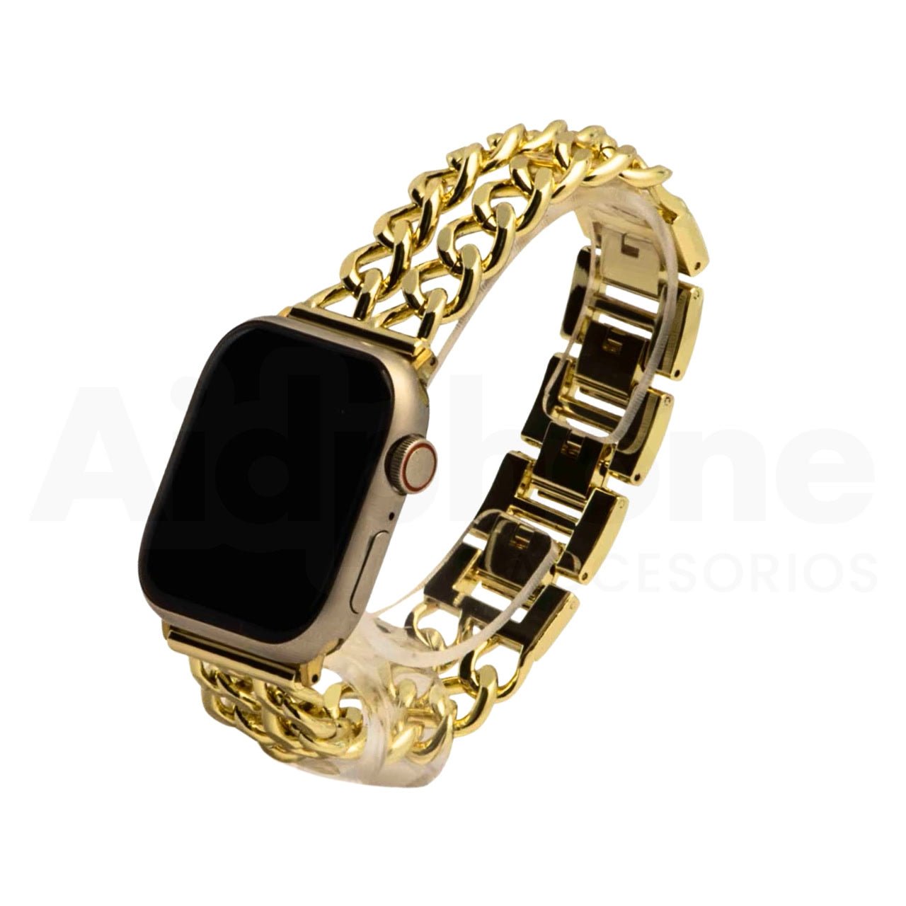 Pulso Cubana Doble Dorado para Apple Watch - Aidphone accesorios