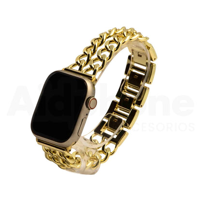 Pulso Cubana Doble Dorado para Apple Watch - Aidphone accesorios