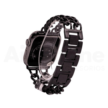 Pulso Cubana Doble Negro para Apple Watch - Aidphone accesorios