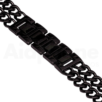 Pulso Cubana Doble Negro para Apple Watch - Aidphone accesorios