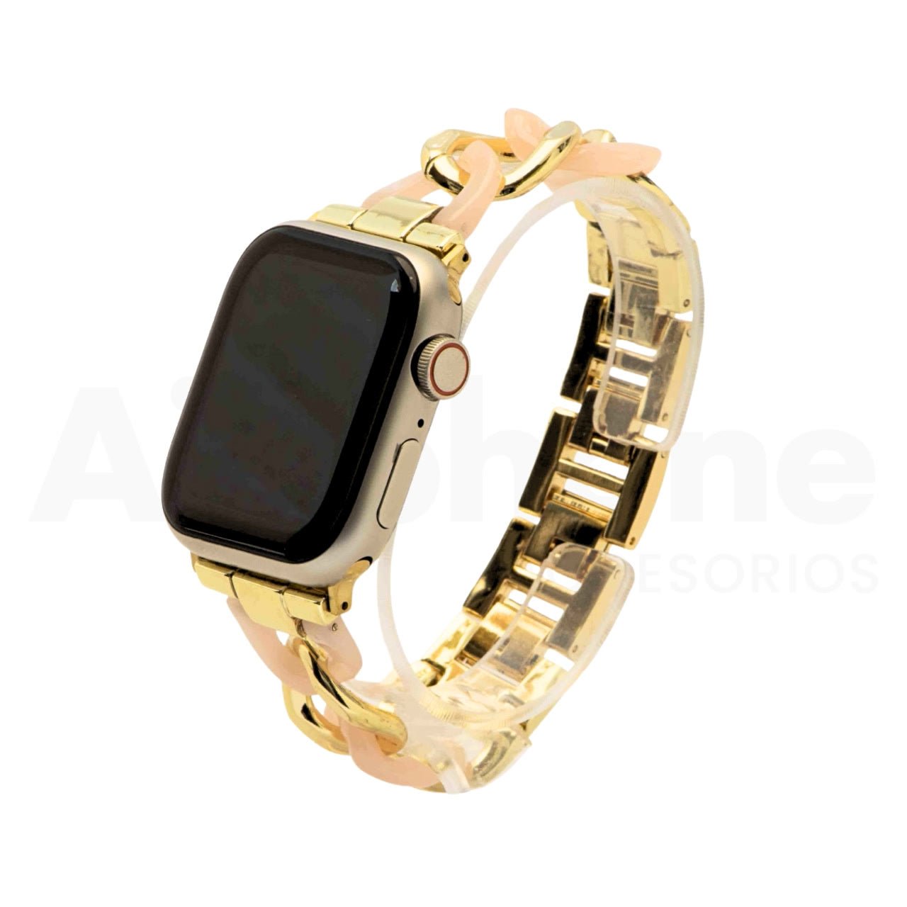 Pulso Cubana Dorado y Rosado para Apple Watch - Aidphone accesorios