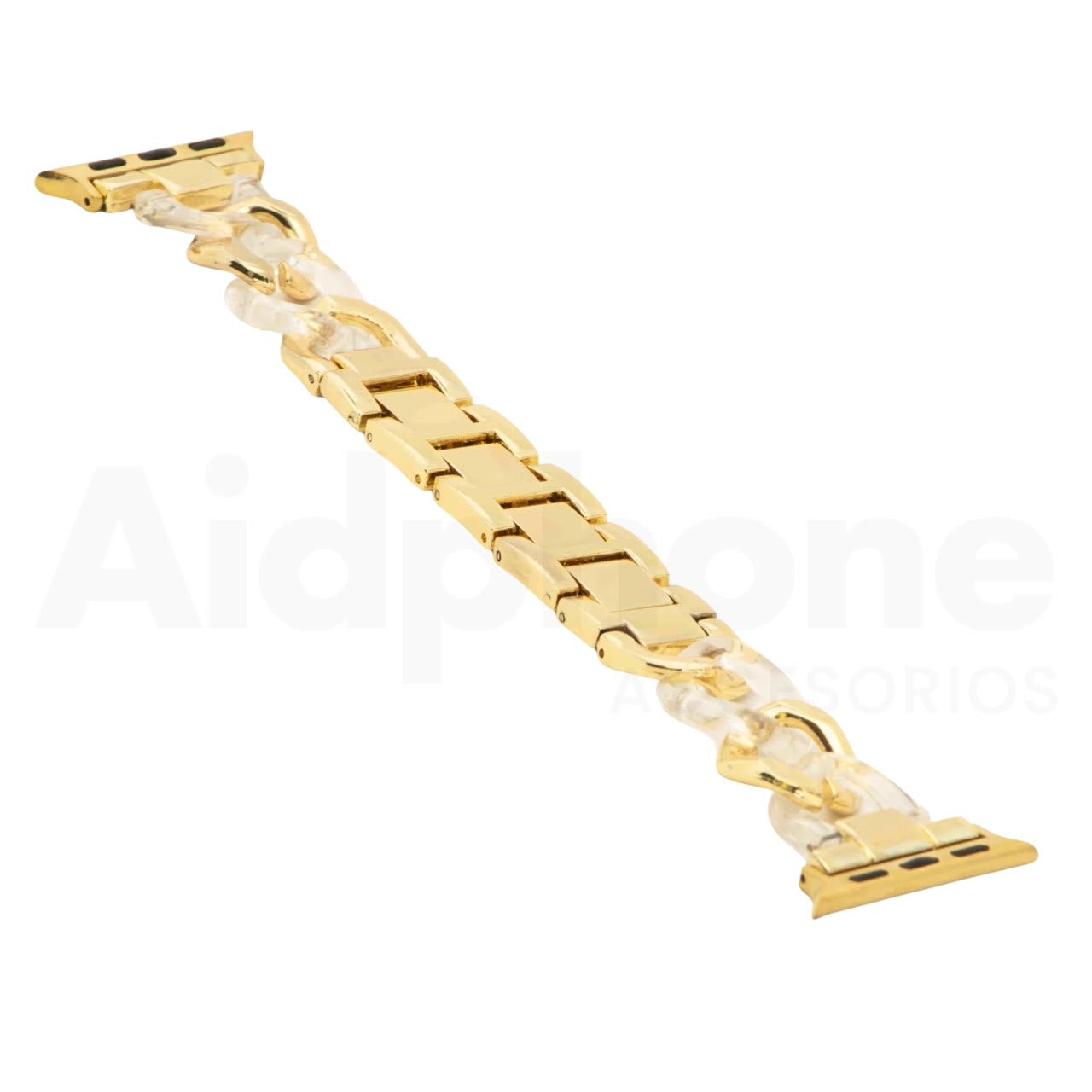 Pulso Cubana Dorado y Transparente para Apple Watch - Aidphone accesorios