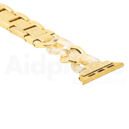 Pulso Cubana Dorado y Transparente para Apple Watch - Aidphone accesorios
