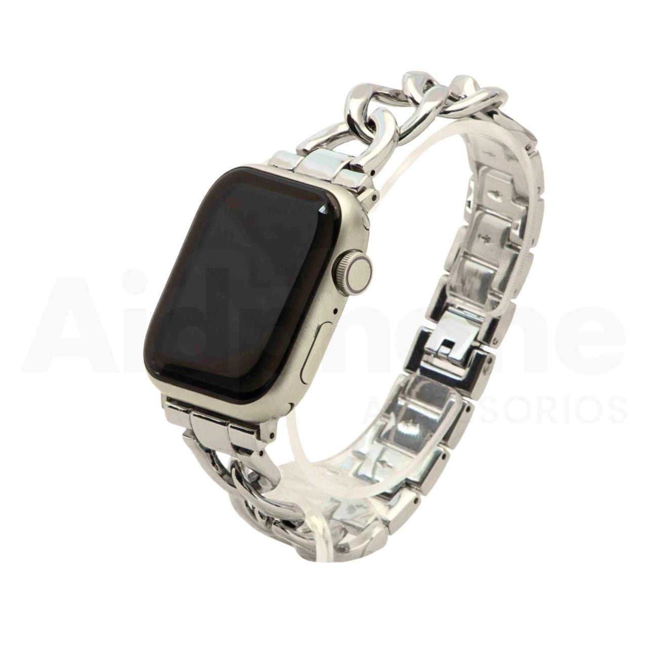 Pulso Cubana Plateado para Apple Watch - Aidphone accesorios