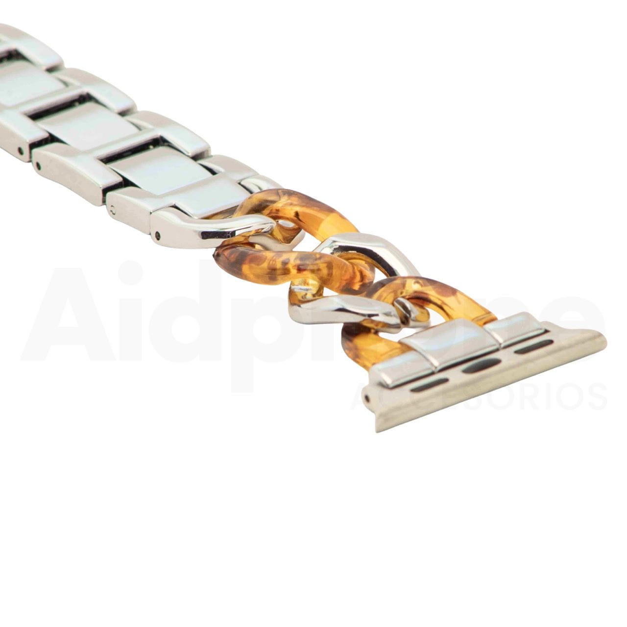 Pulso Cubana Plateado y Carey para Apple Watch - Aidphone accesorios