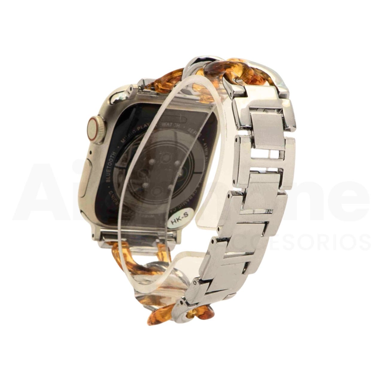 Pulso Cubana Plateado y Carey para Apple Watch - Aidphone accesorios