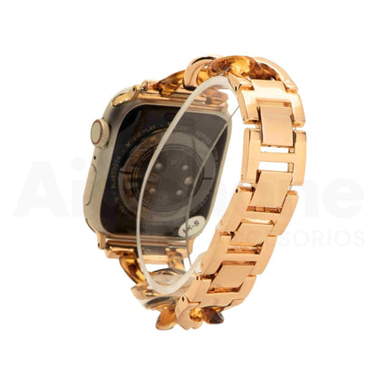 Pulso Cubana Rosa y Carey para Apple Watch - Aidphone accesorios