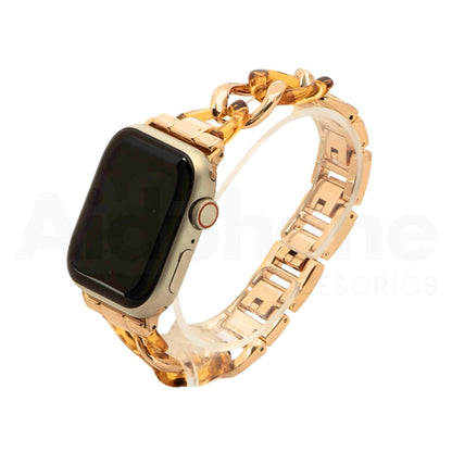 Pulso Cubana Rosa y Carey para Apple Watch - Aidphone accesorios