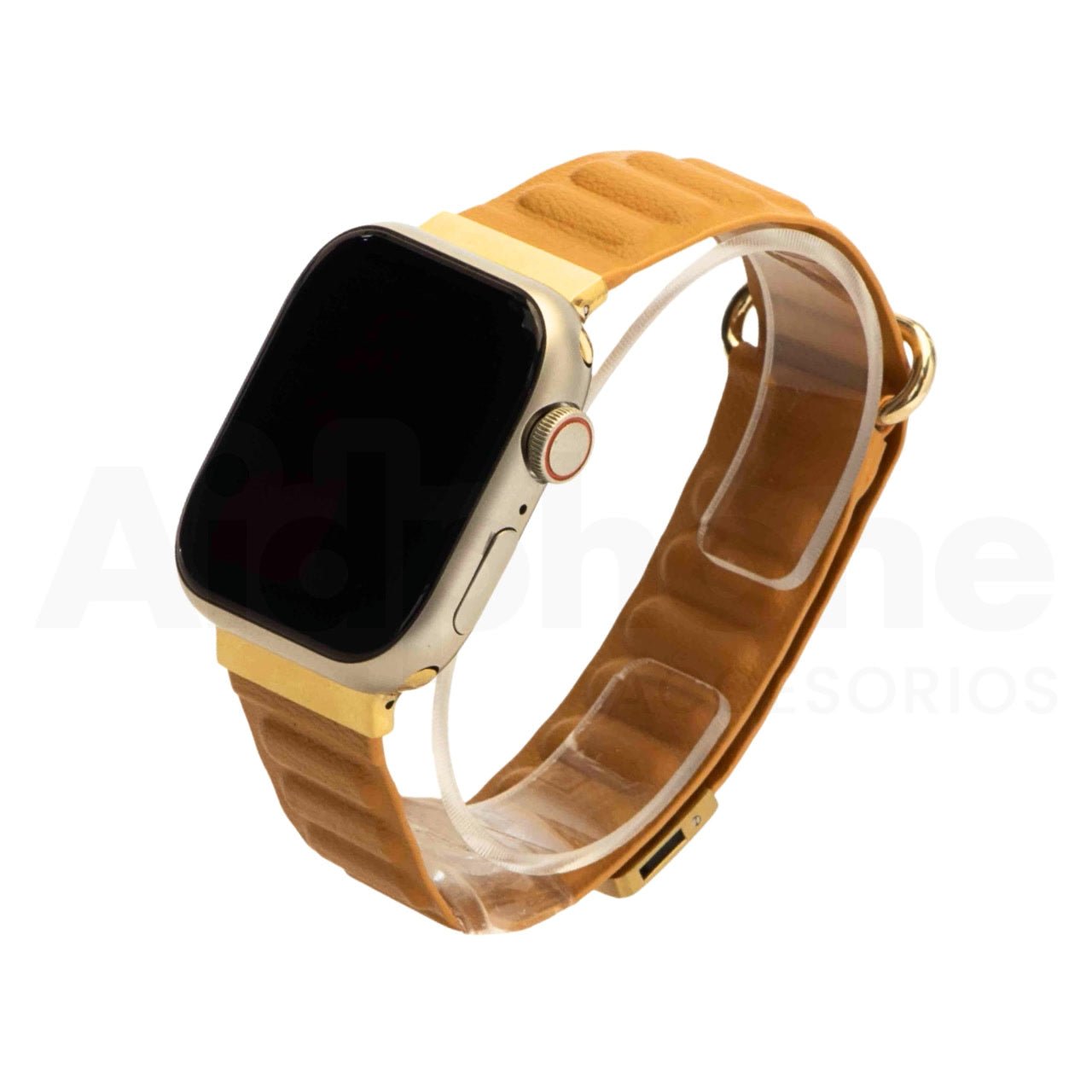 Pulso Cuero Mostaza para Apple Watch - Aidphone accesorios