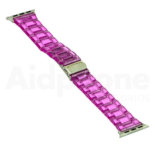 Pulso Fucsia Transparente para Apple Watch - Aidphone accesorios