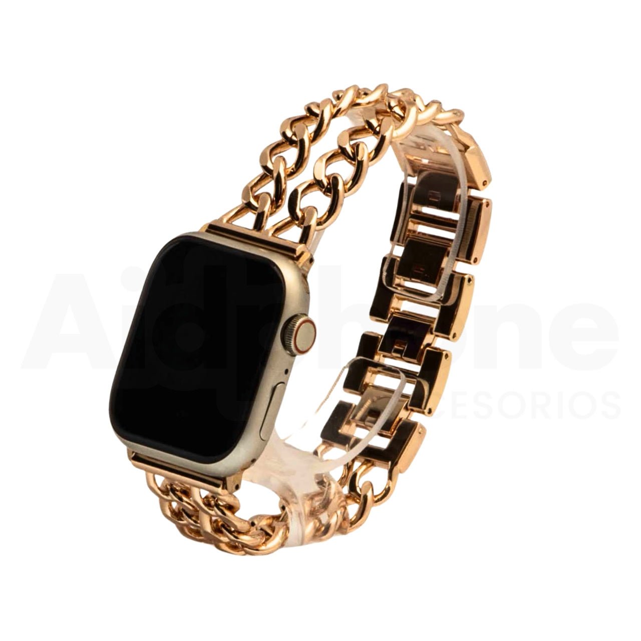 Pulso Metal Cubana Doble Oro Rosa para Apple Watch - Aidphone accesorios
