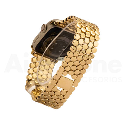 Pulso Metálico Panal Dorado para Apple Watch - Aidphone accesorios