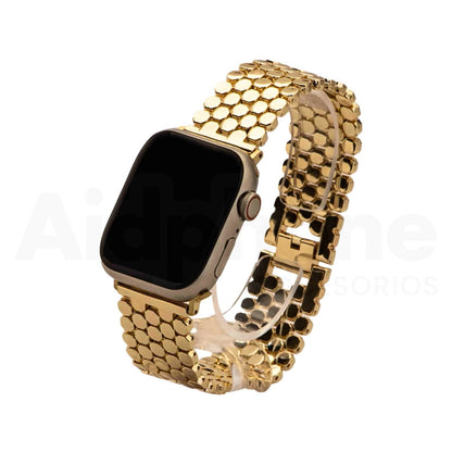 Pulso Metálico Panal Dorado para Apple Watch - Aidphone accesorios