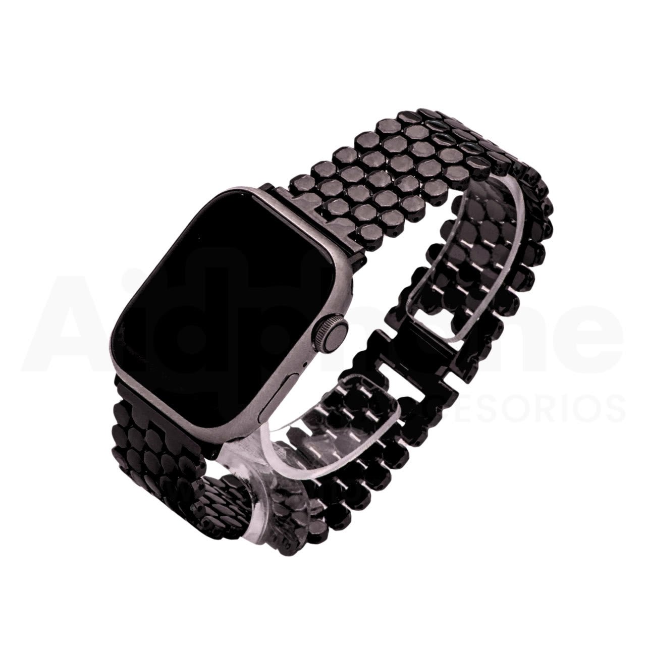 Pulso Metálico Panal Negro para Apple Watch - Aidphone accesorios