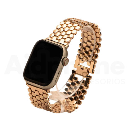 Pulso Metálico Panal Oro Rosa para Apple Watch - Aidphone accesorios