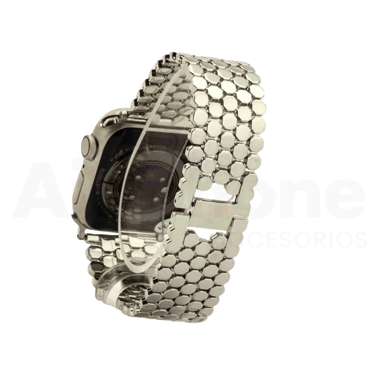 Pulso Metálico Panal Plateado para Apple Watch - Aidphone accesorios