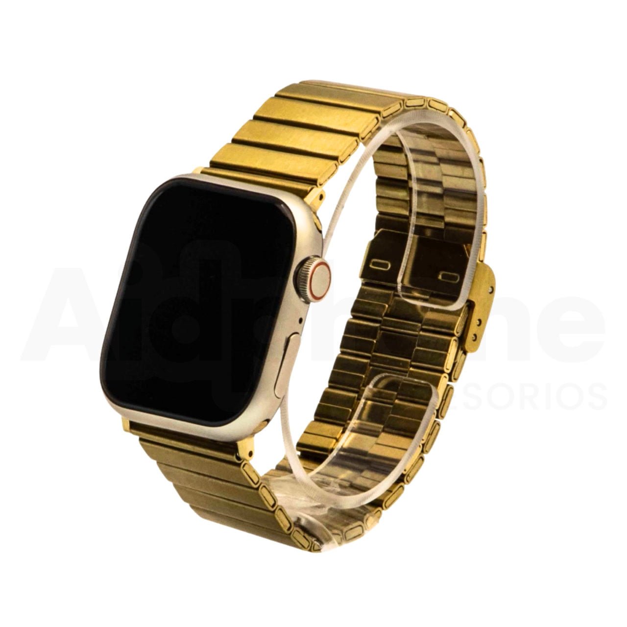 Pulso Metálico Rectangular Dorado para Apple Watch - Aidphone accesorios