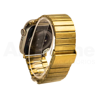 Pulso Metálico Rectangular Dorado para Apple Watch - Aidphone accesorios