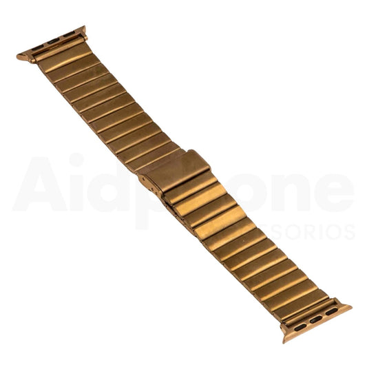 Pulso Metálico Rectangular Oro Rosa para Apple Watch - Aidphone accesorios