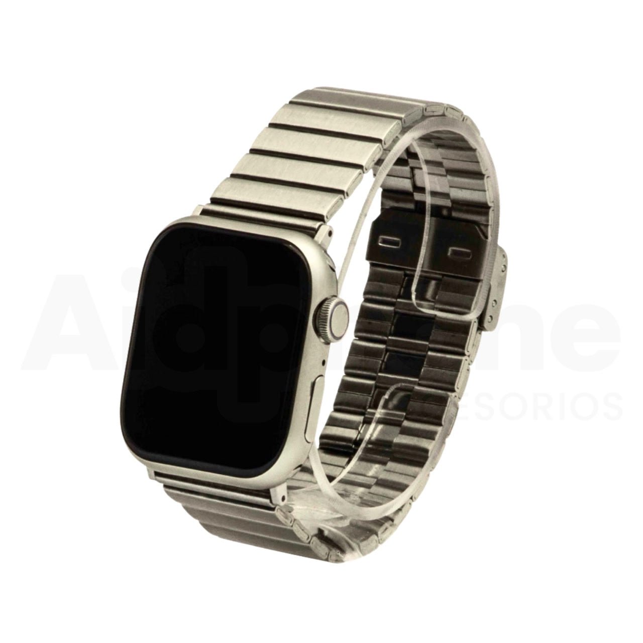 Pulso Metálico Rectangular Plateado para Apple Watch - Aidphone accesorios