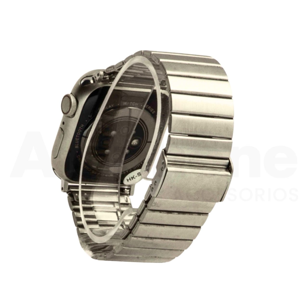 Pulso Metálico Rectangular Plateado para Apple Watch - Aidphone accesorios