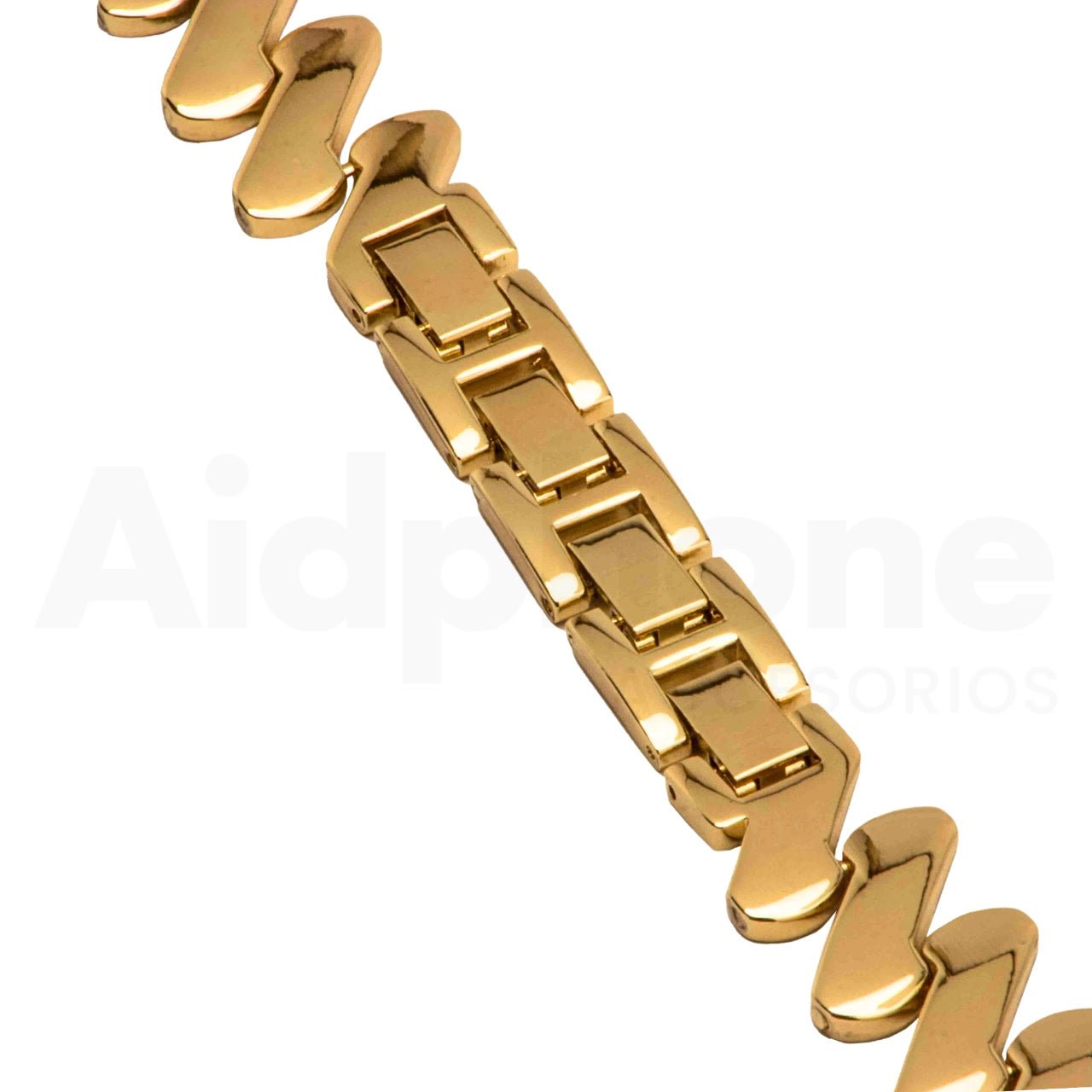 Pulso Metálico ZigZag Dorado para Apple Watch - Aidphone accesorios