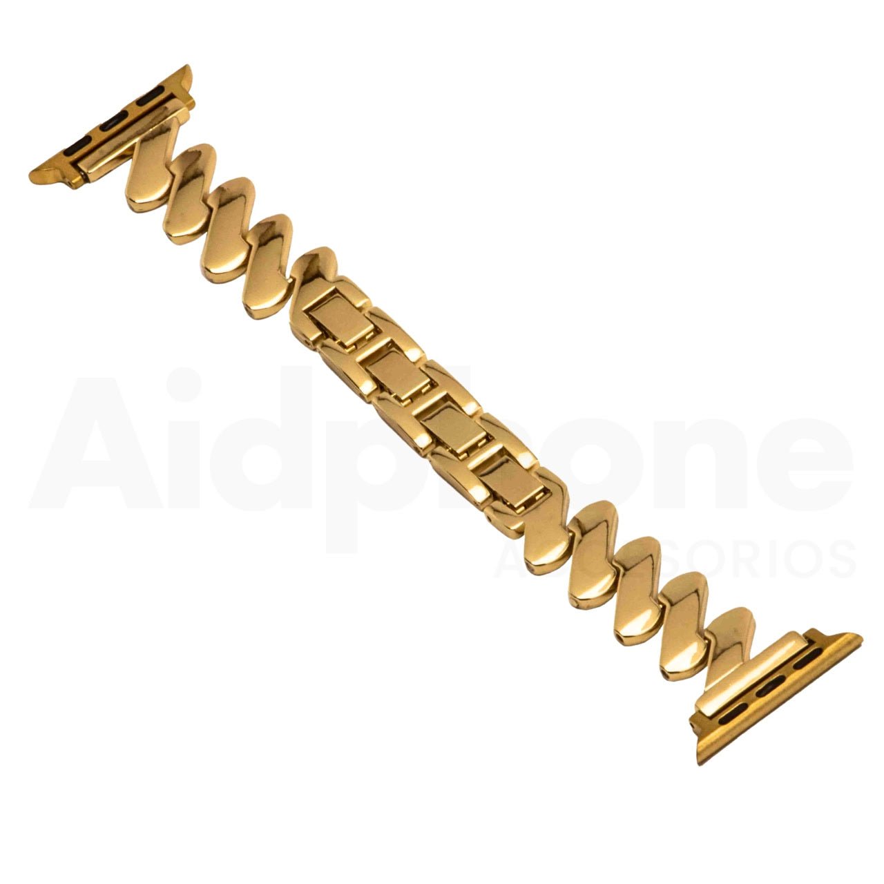 Pulso Metálico ZigZag Dorado para Apple Watch - Aidphone accesorios