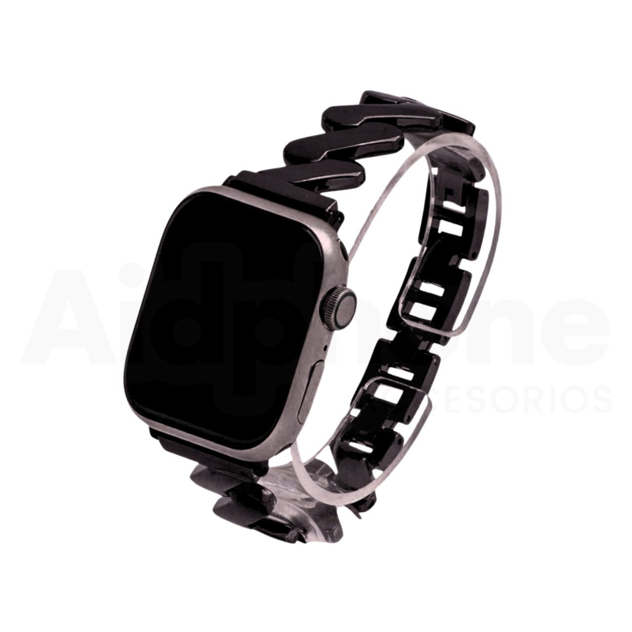 Pulso Metálico ZigZag Negro para Apple Watch - Aidphone accesorios