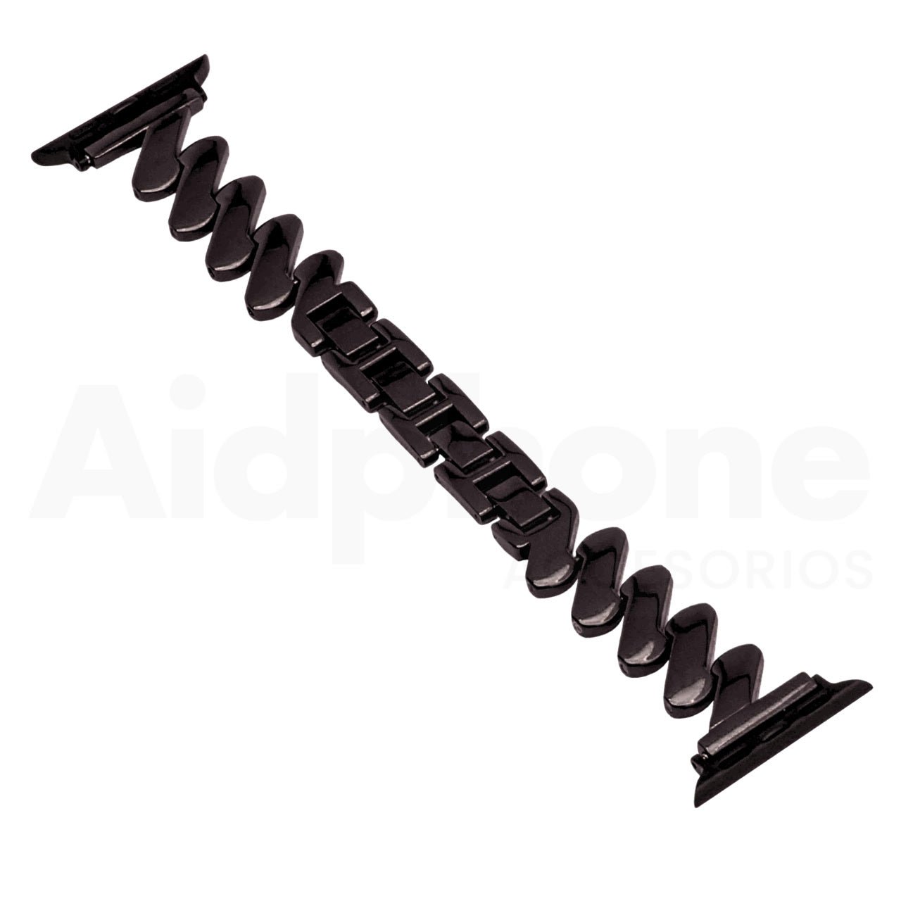Pulso Metálico ZigZag Negro para Apple Watch - Aidphone accesorios