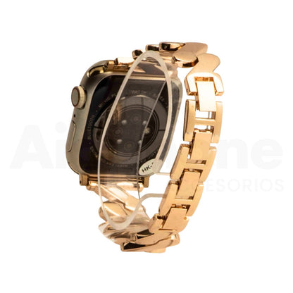 Pulso Metálico ZigZag Rosa para Apple Watch - Aidphone accesorios