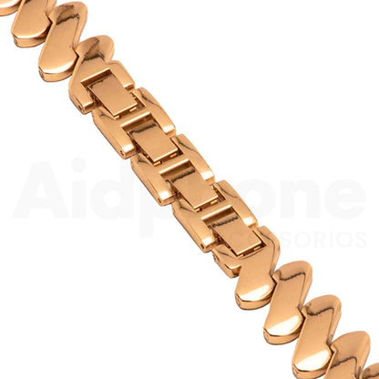 Pulso Metálico ZigZag Rosa para Apple Watch - Aidphone accesorios