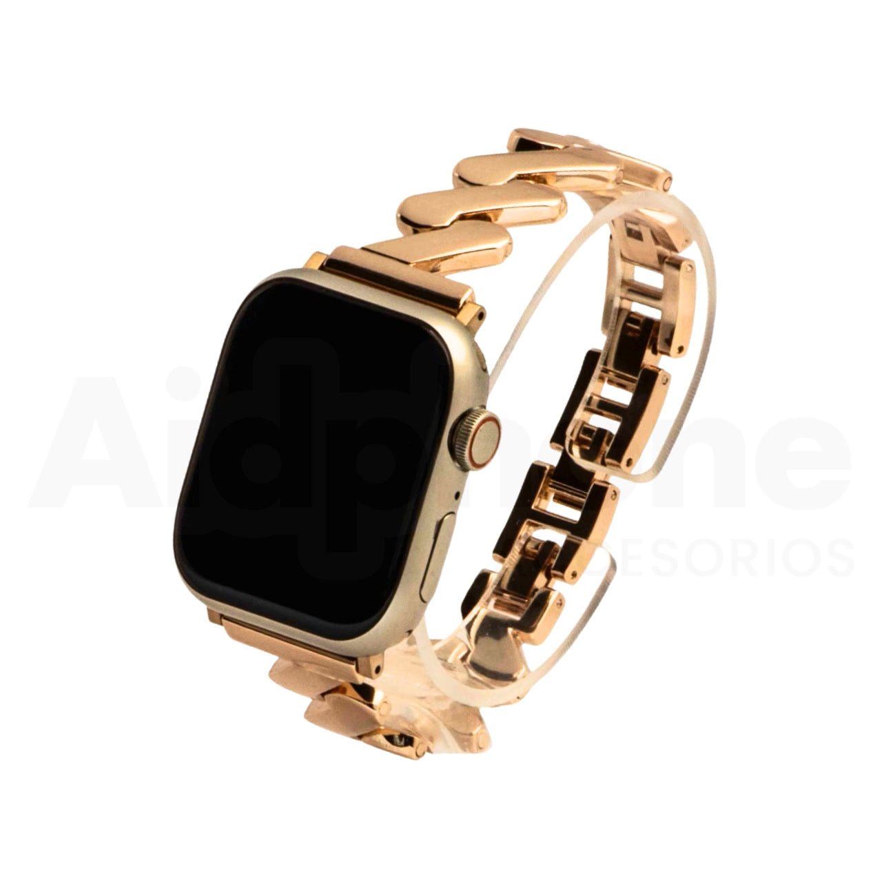 Pulso Metálico ZigZag Rosa para Apple Watch - Aidphone accesorios