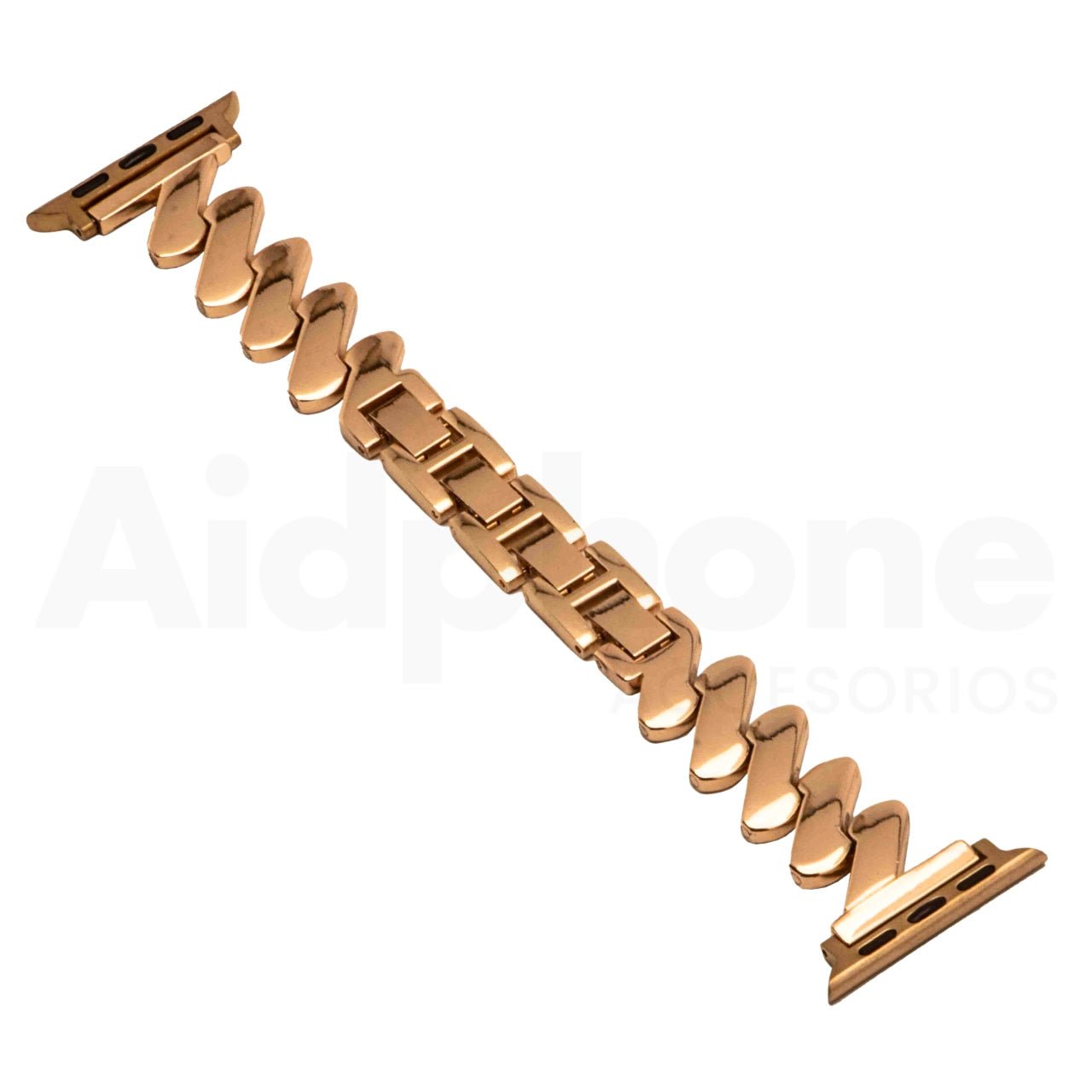 Pulso Metálico ZigZag Rosa para Apple Watch - Aidphone accesorios