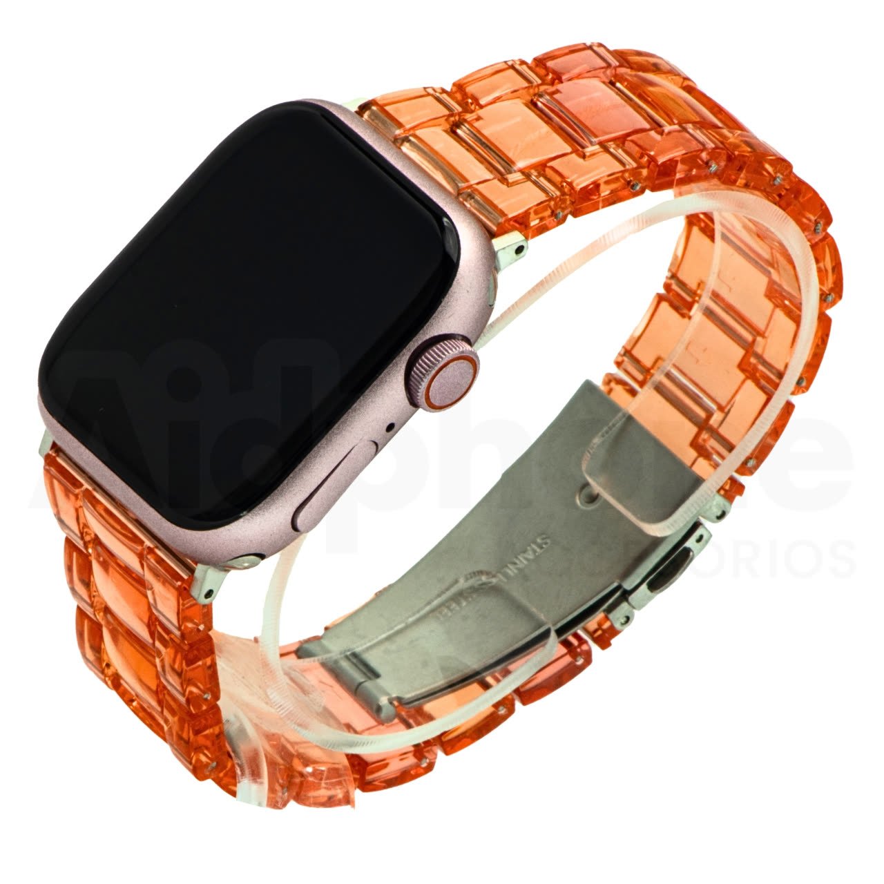 Pulso Naranja Transparente para Apple Watch - Aidphone accesorios