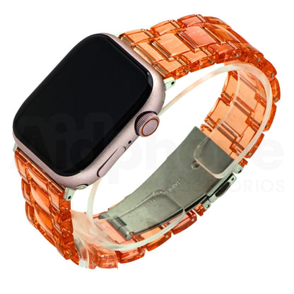 Pulso Naranja Transparente para Apple Watch - Aidphone accesorios