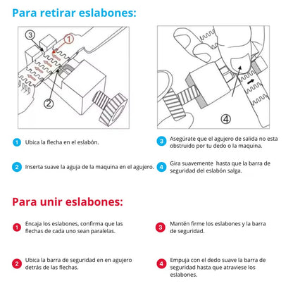 Herramienta Portátil Ajuste de talla Pulso Eslabones - Aidphone accesorios